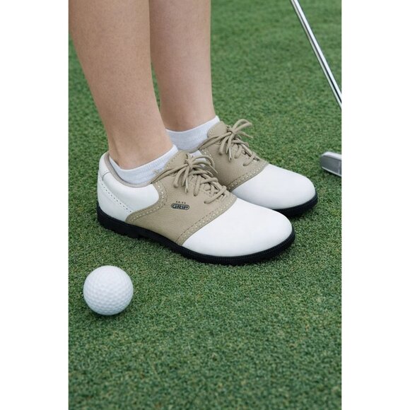GRIP GT Shoes - GRIP GT Classic Women's Golf Shoes NEW size 6 White & Tan